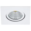 Spot LED încastrat cu intensitate reglabilă, pătrat 6 W, alb cald, culoare albă - Saliceto Eglo 98302