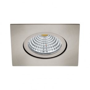   Spot LED încastrat, pătrat 6 W, alb rece, culoare nichel - Saliceto Eglo 98308