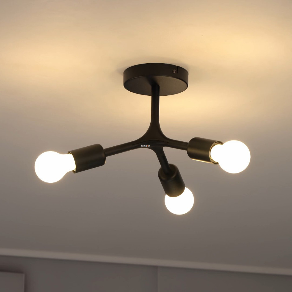 Lampa de tavan cu trei becuri, negru - Bocadella Eglo 98317