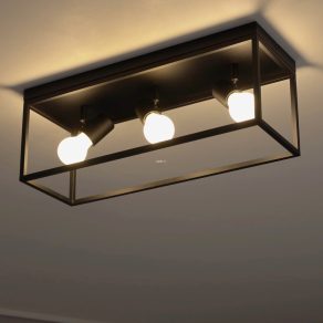   Lampă de tavan cu trei socluri, negru - Silentina Eglo 98333