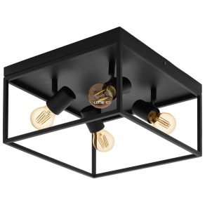   Lampă de tavan cu patru socluri, negru - Silentina Eglo 98334