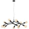 Candelabru modern, negru, cu două prize - Bocadella Eglo 98347