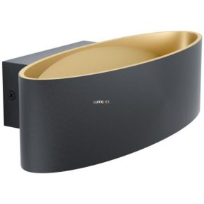   Lampă LED de perete 10 W, alb cald, negru și auriu - Maccacari Eglo 98542