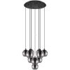Candelabru cu 10 socluri, sticlă fumurie, tehnică suspendată - Ariscani Eglo 98654