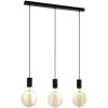 Lampă suspendată cu trei socluri, negru - Pozueta Eglo 98662