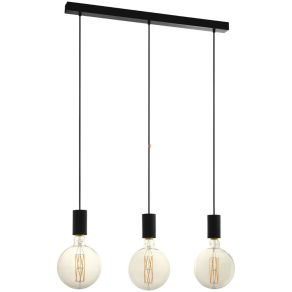   Lampă suspendată cu trei socluri, negru - Pozueta Eglo 98662
