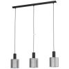 Lampă suspendată cu trei socluri, culoare negru-fum - Gorosiba Eglo 98753