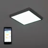 Lampă LED de tavan cu intensitate reglabilă, formă pătrată, 19,5 W, lumină albă rece-caldă, culoare alb-nichel - Fueva Eglo 98852