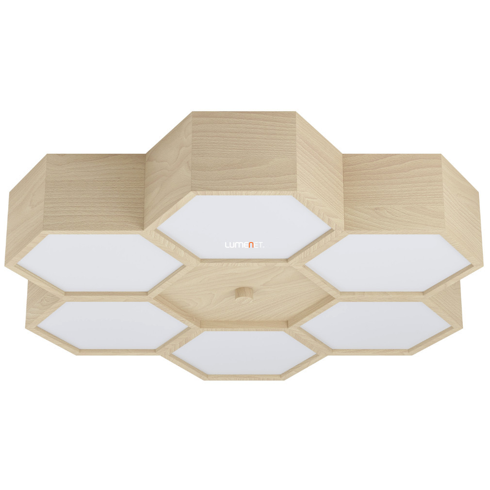 Lampa de tavan cu șase becuri, culoare alb-lemn - Mirlas Eglo 98863