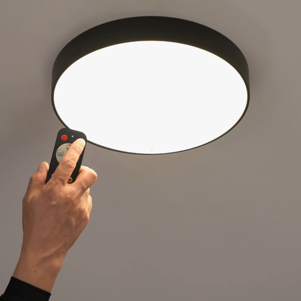 Lampa LED de tavan cu telecomandă 18 W, alb rece-alb cald, negru-alb - Zubieta Eglo 98894