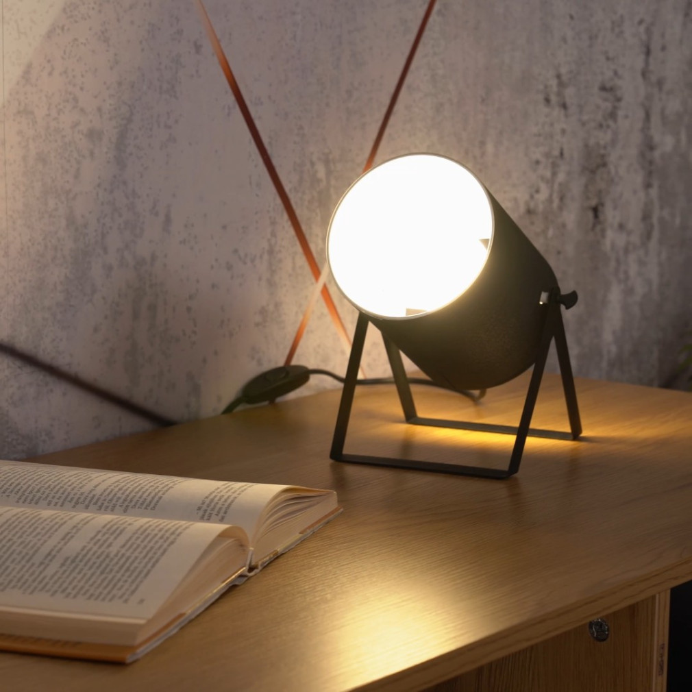 Lampa de masă, negru-alb, 17 cm - Villabate Eglo 99103, cu soclu 1xE27, 220-240 V