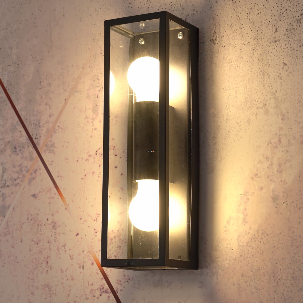 Lampa de perete cu două becuri, negru - Amezola Eglo 99124