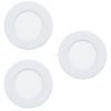 Spot LED încastrat 8,1 W, alb cald, culoare albă, trei bucăți - Fueva Eglo 99135
