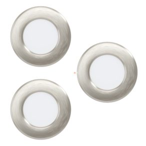   Spot LED încastrat 8,1 W, alb cald, nichel, trei bucăți - Fueva Eglo 99141