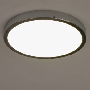   Lampă LED de tavan pentru încăperi umede, 20 W, alb cald, culoare crom-alb - Fueva Eglo 99266