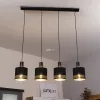 Lampă suspendată, în culorile negru și auriu, cu 4 socluri E27 - Esteperra Eglo 99275