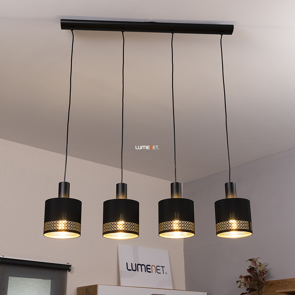 Lampa suspendată, negru-auriu, cu 4xE27 soclu - Esteperra Eglo 99275
