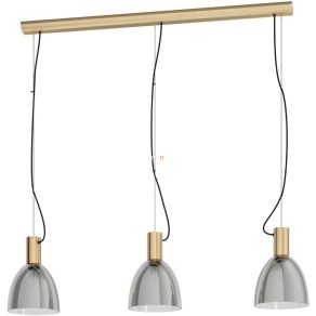   Lampă suspendată cu trei socluri, culoare bronz-fum - Lebalio Eglo 99314