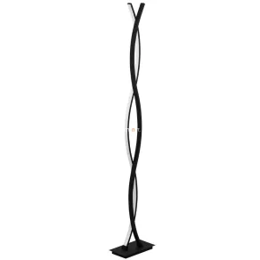   Lampă de podea cu LED și întrerupător la bază, 142 cm, alb-negru - Lasana Eglo 99319, 3000 K, 4700 lm, 32 W