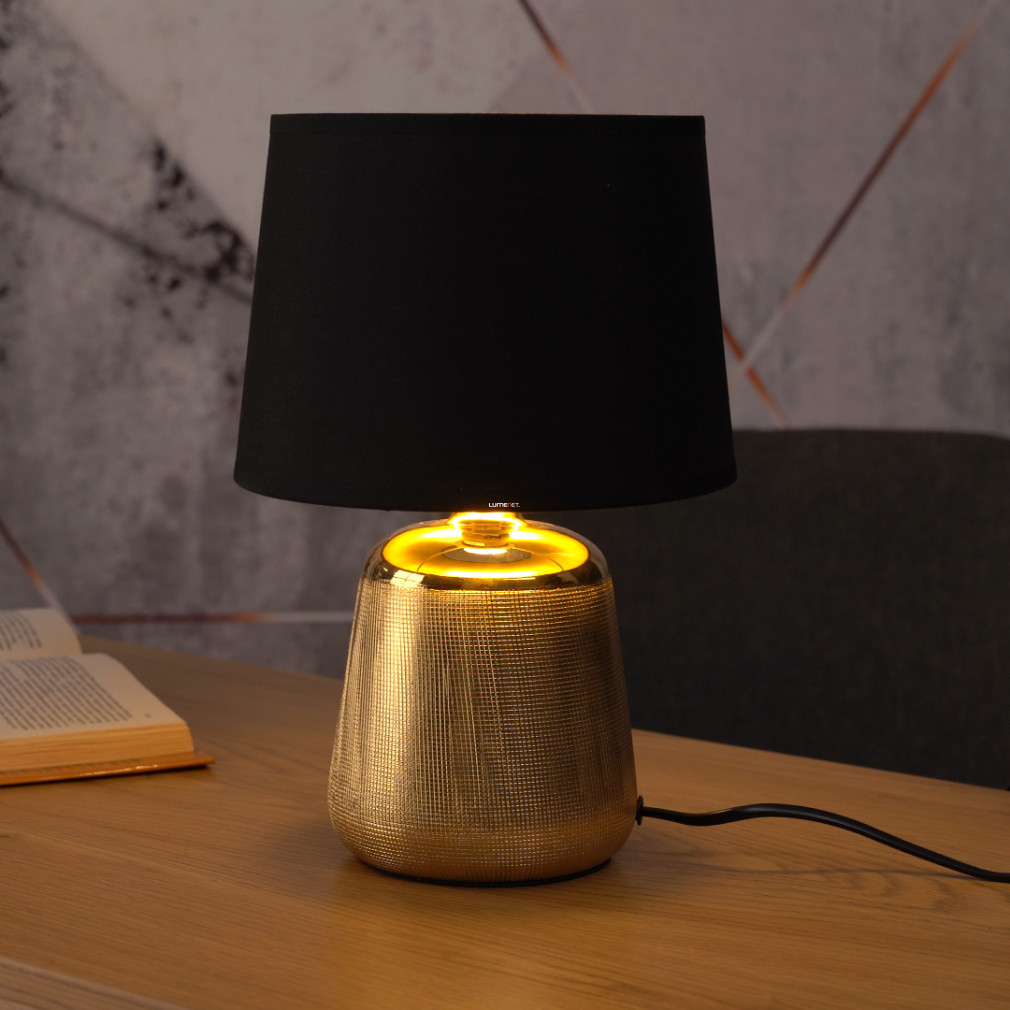 Lampa de masă din ceramică aurie, 30 cm - Manalba 1 Eglo 99331, cu soclu 1xE14