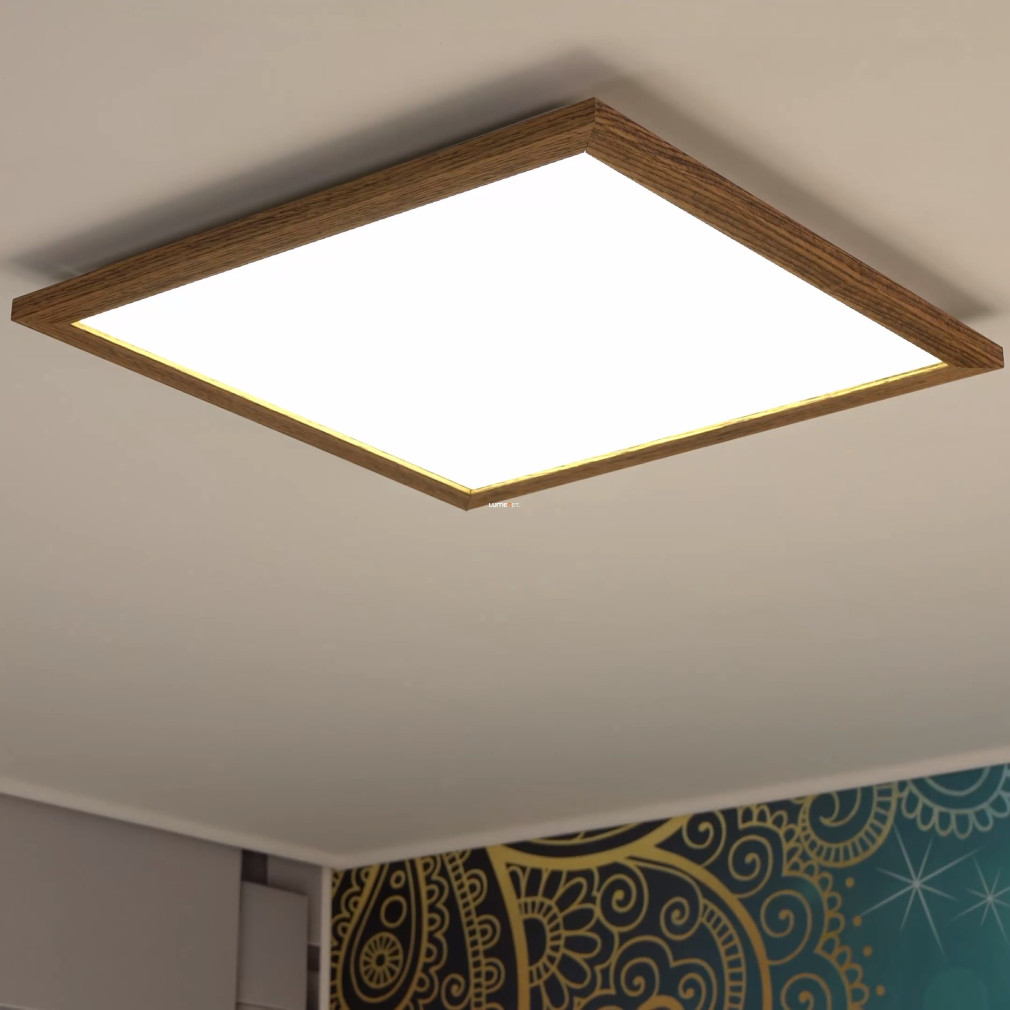 Plafon rustic lampă LED 32 W, alb rece, alb-lemn (Piglionasso)