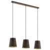 Lampă suspendată cu trei socluri, culoare auriu cafea - Segezia Eglo 99438
