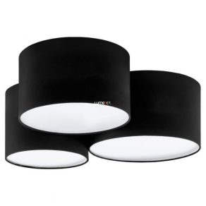   Lampă de tavan cu trei socluri, albă și neagră - Pastore Eglo 99508
