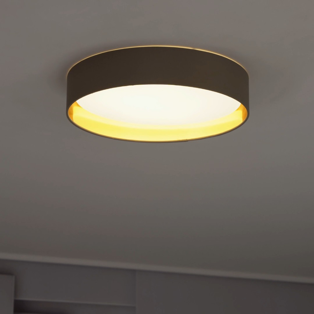Lampa LED de tavan în culoarea bej-auriu, cu lumină albă caldă - Maserlo Eglo 99541