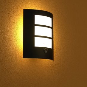   Lampă de perete cu senzor de mișcare pentru exterior, alb-negru - City Eglo 99568