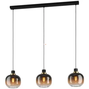   Lampă suspendată cu trei becuri, negru-alamă-maro - Oilella Eglo 99615