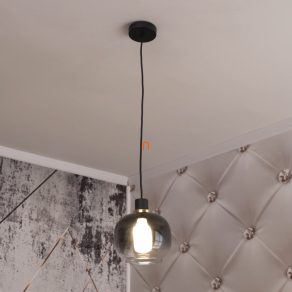 Lampă suspendată, negru-alamă-gri - Oilella Eglo 99616