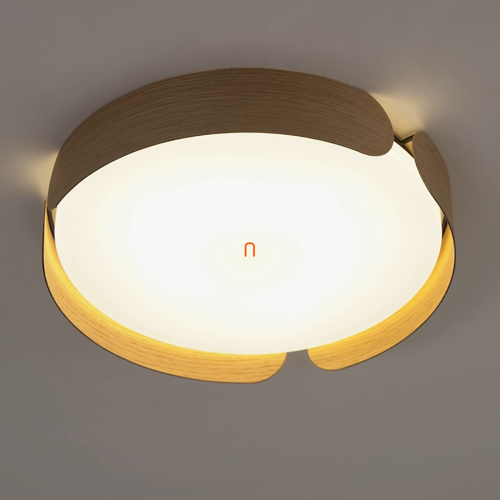 Lampa LED de tavan în ambalaj demontat, 24 W, alb cald, culoare lemn-alb (Valcasotto)