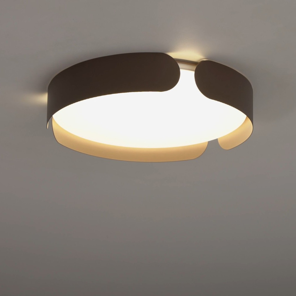 Lampa LED de tavan 24 W, alb cald, culoare cafea-alb - Valcasotto Eglo 99623