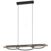 Lampă LED suspendată cu intensitate reglabilă 2x12,5 W, alb cald, culoare negru-lemn-alb - Boyal Eglo 99624