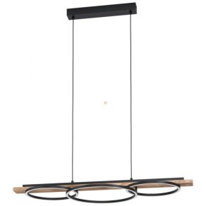   Lampă LED suspendată cu intensitate reglabilă 2x12,5 W, alb cald, culoare negru-lemn-alb - Boyal Eglo 99624