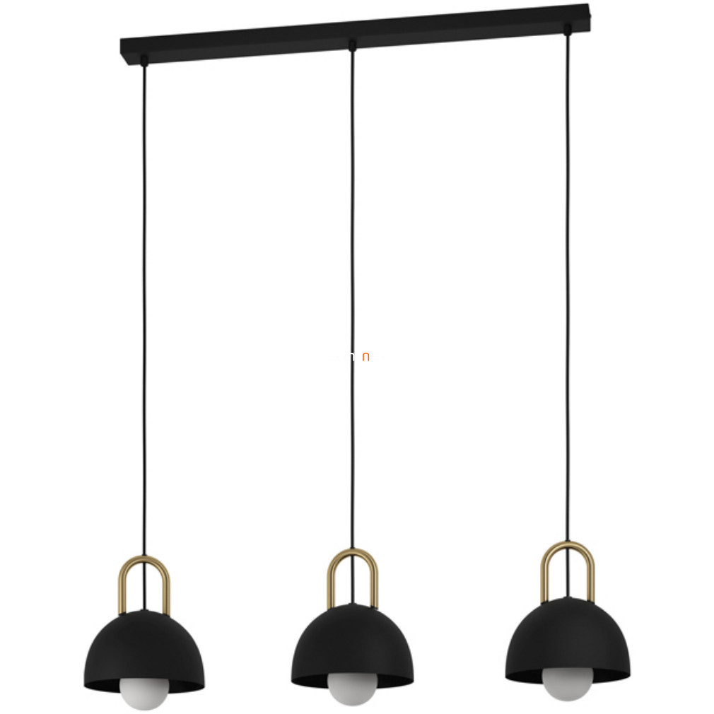 Lampa suspendată cu trei becuri, negru-alamă - Calmanera Eglo 99694