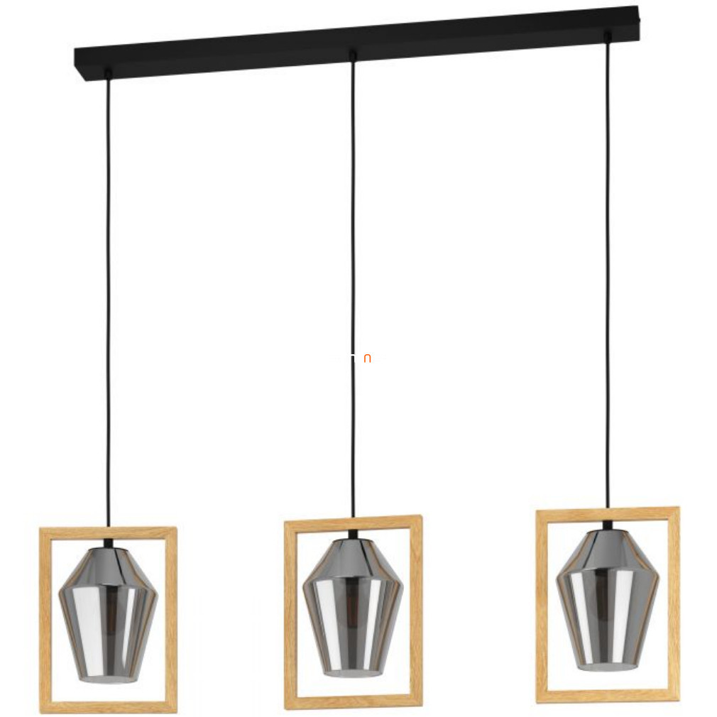 Lampa suspendată cu trei becuri, negru-maro - Viglioni Eglo 99702