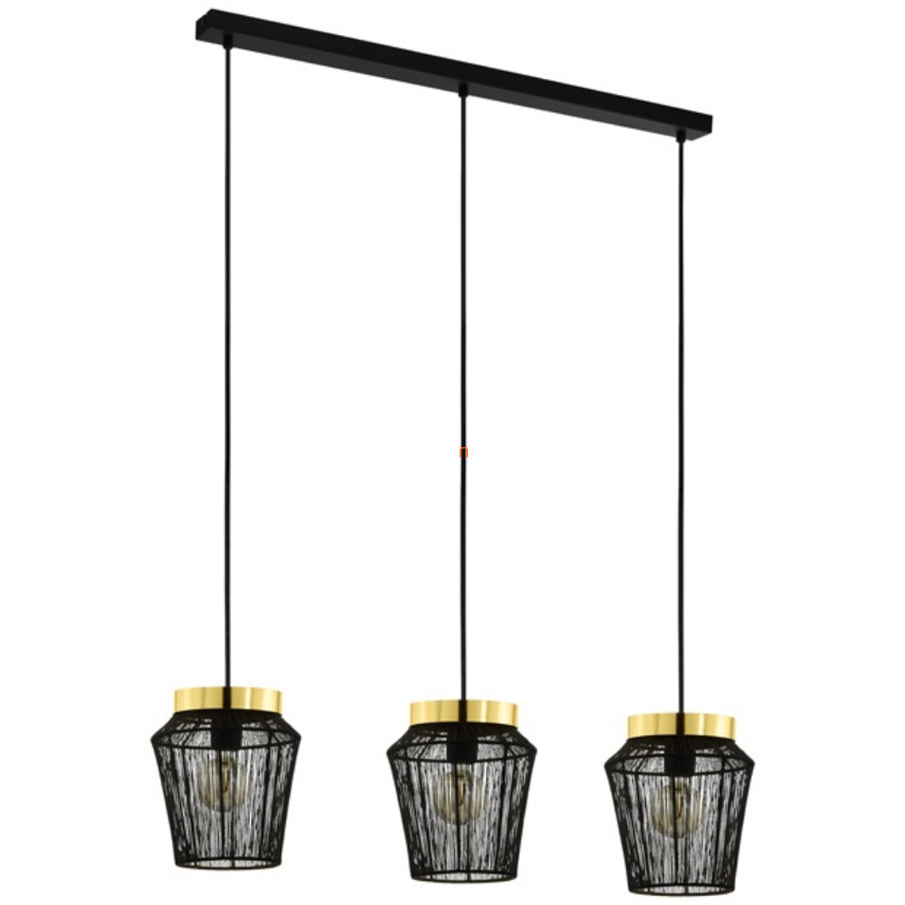 Lampa suspendată cu trei becuri, negru-auriu - Escandidos Eglo 99807