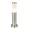 Lampă de exterior cu picior, argintie, 45 cm, cu două socluri - Boston Globo 3158