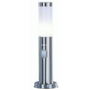   Comutator crepuscular, lampă de exterior cu senzor de mișcare, argintiu, 45 cm, două prize - Boston Globo 3158S