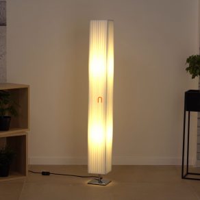   Lampă de podea modernă, bej, 119 cm - Bailey Globo 24662, textilă, cu soclu 2xE27