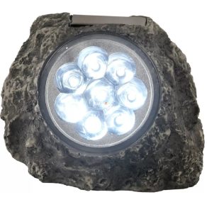   Lampă decorativă LED solară pentru exterior, piatră gri închis, 8 LED-uri - Solar Globo 33920