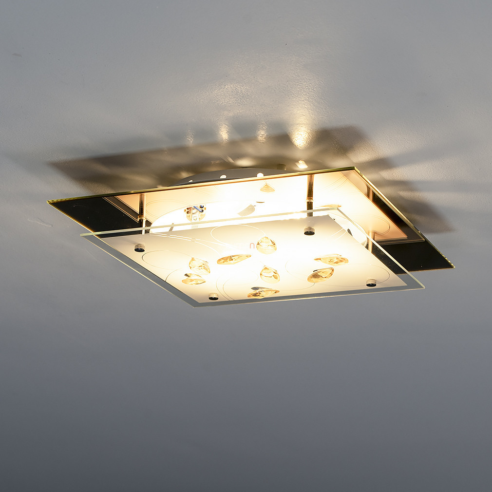Lampa de tavan cu decor din cristal cu două socluri - Ayana Globo 40412-2