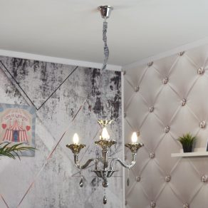   Candelabru cu 3 socluri, culoare fumurie - Olenna Globo 64129-3EE