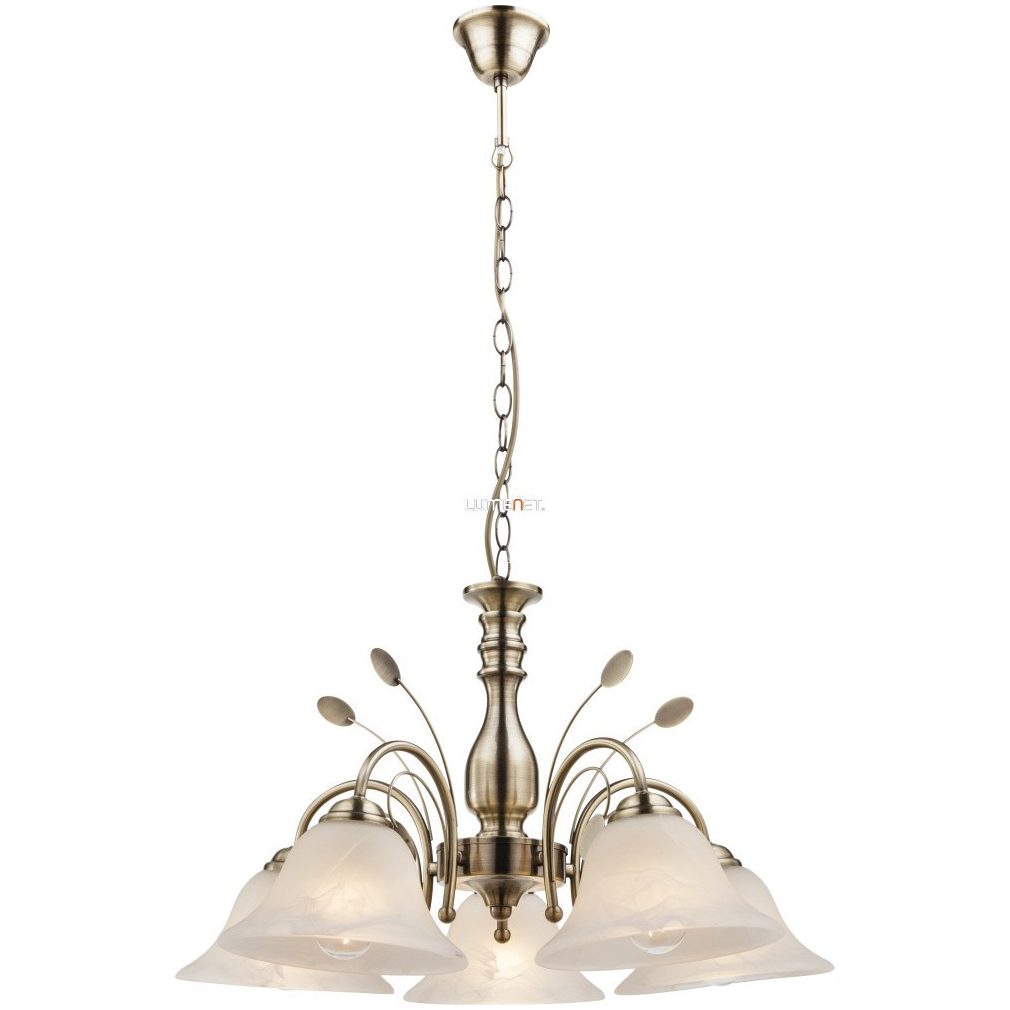 Candelabru din bronz cu glob din sticlă opală - Posadas Globo 69007-5H