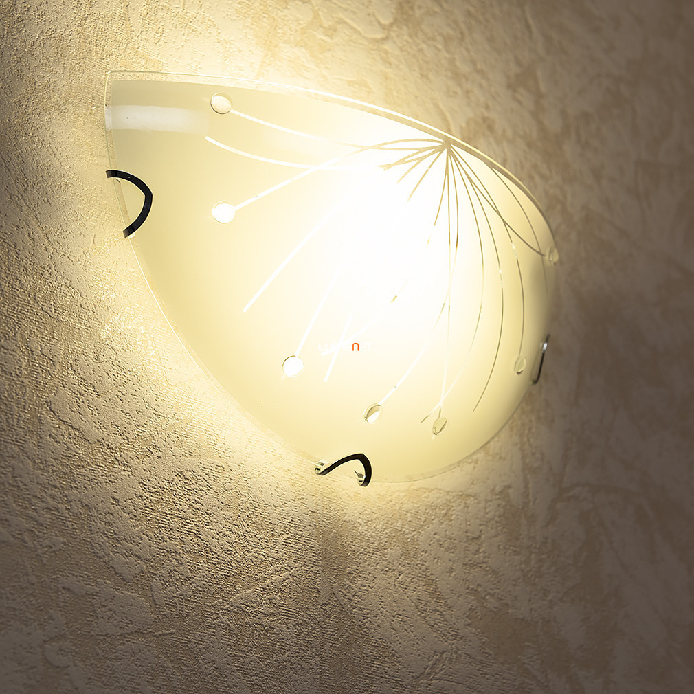 Lampa de perete decorată cu sticlă opală, semicirculară - Calimero Globo 40402W