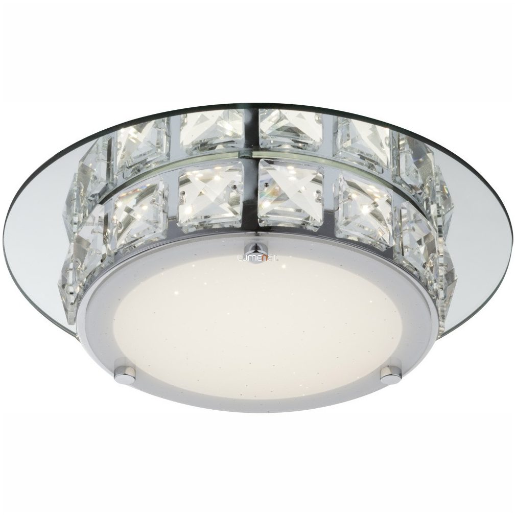 Lampă LED rotundă pentru tavan, cu ramă din sticlă cristal, 12 W, alb rece - Margo Globo 49356