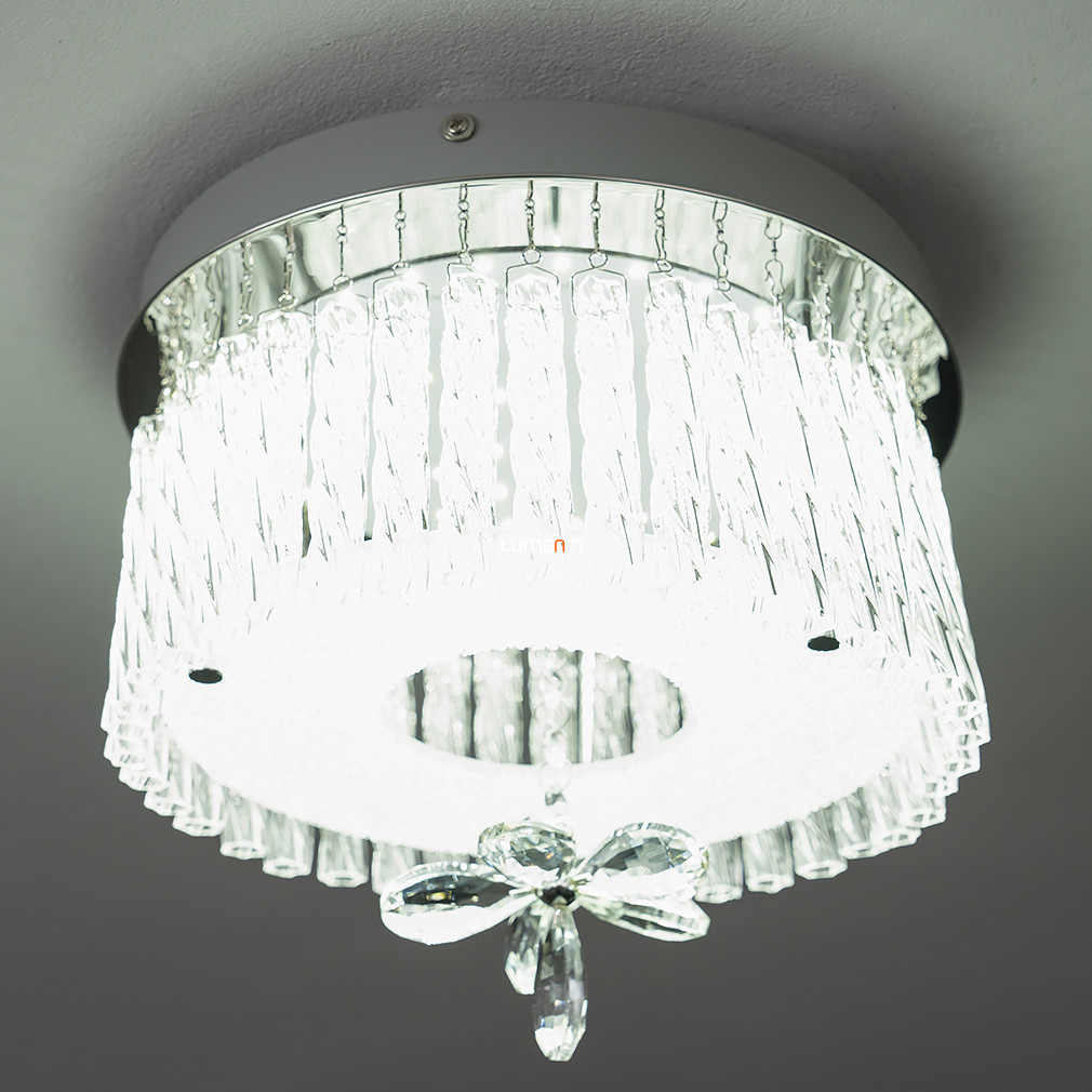 Candelabru modern cu LED-uri și ornamente florale din cristal, 28 cm - Mathilda Globo 68397-12