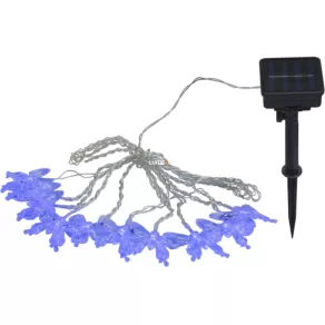   Ghirlande luminoase cu fluturi, alimentate cu energie solară, pentru exterior, 4,7 m, 10 LED-uri RGB - Solar Globo 33706-10