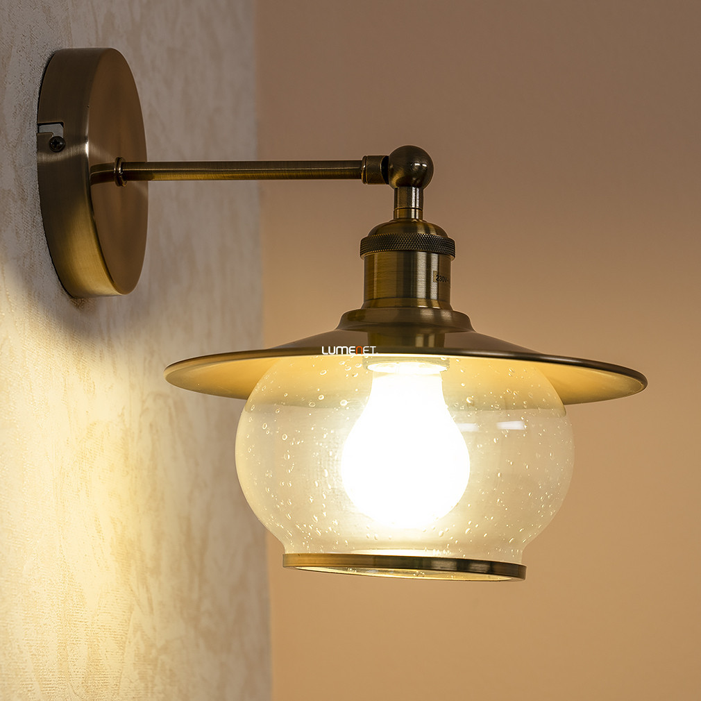 Lampa de perete rustică în culoarea alama - Nevis Globo 69030W